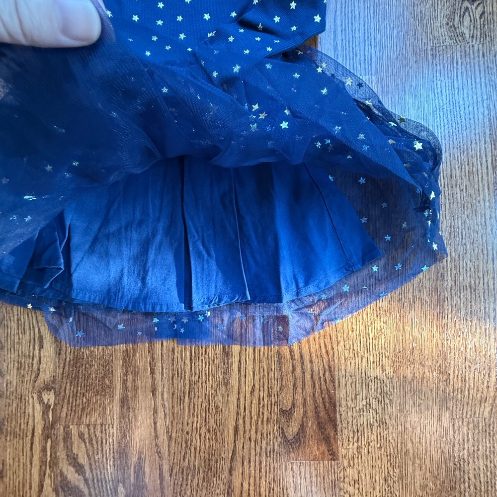 NEW Mini Boden Twirly Tulle Dress College Navy Gold Stars Girls 2-3 Years - Picture 4 of 13